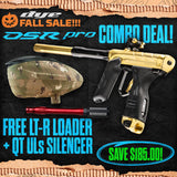 DYE DSR Pro Marker + LT-R Loader + UL-S QT Barrel w/ Tech Silencer