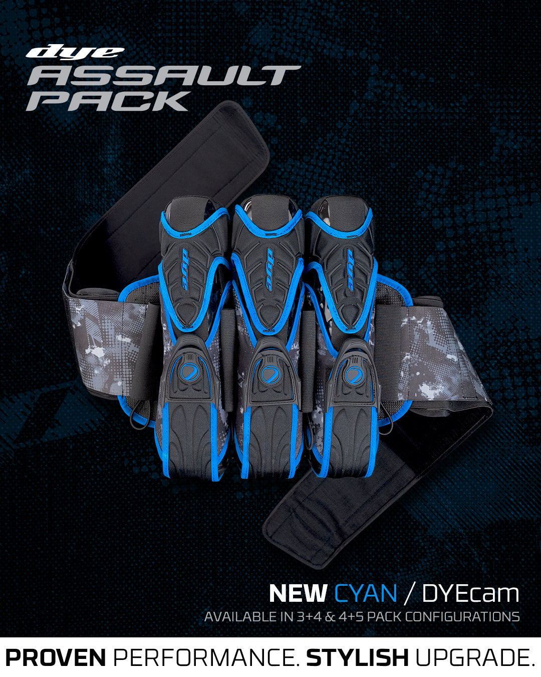 DYE Assault Pack Pro Harness - Dyecam Cyan 3+4