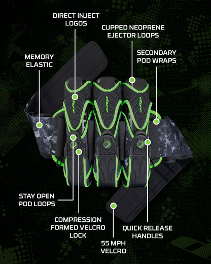 DYE Assault Pack Pro Harness - Dyecam Lime 3+4