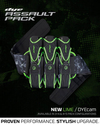 DYE Assault Pack Pro Harness - Dyecam Lime 3+4