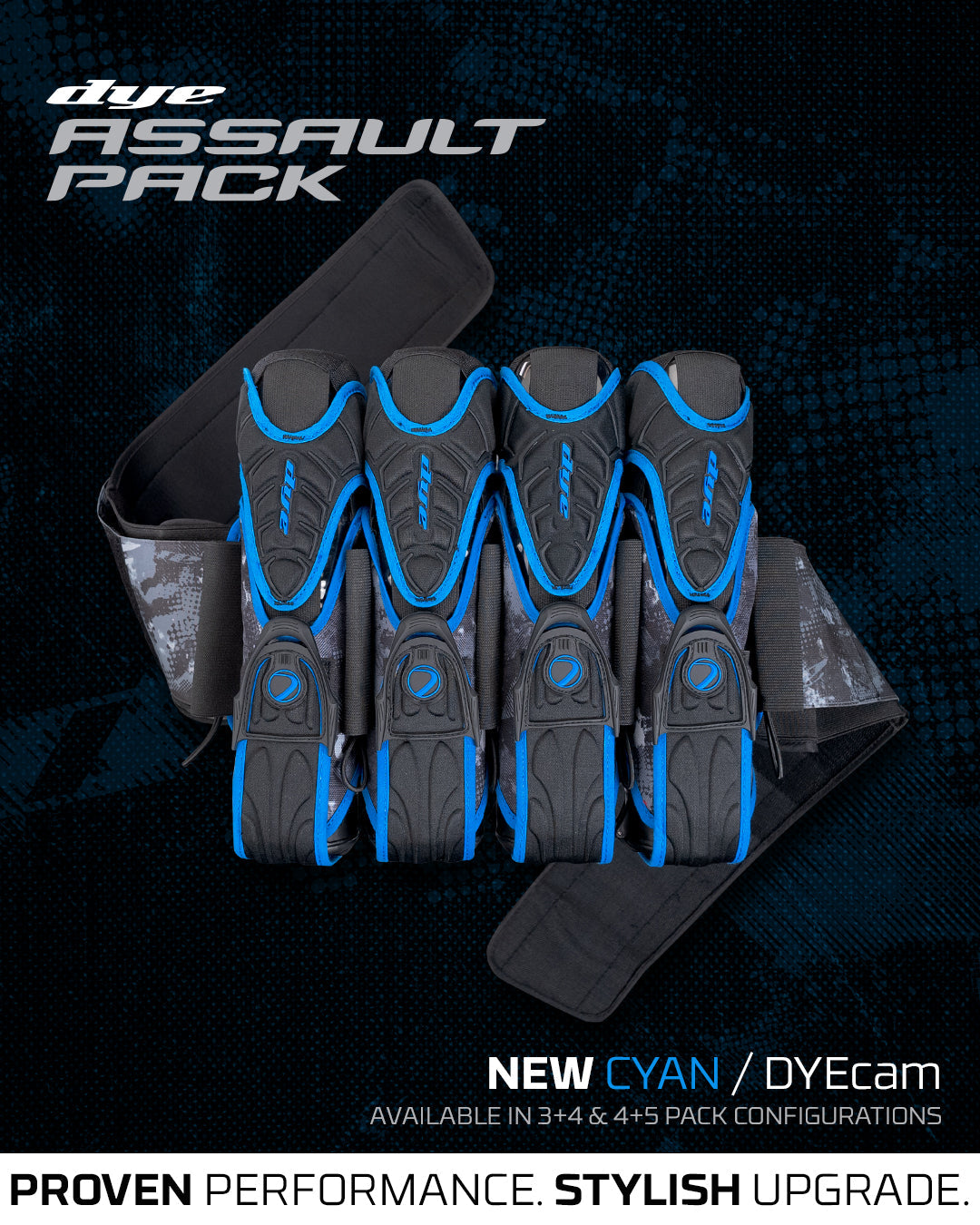 DYE Assault Pack Pro Harness - Dyecam Cyan 4+5