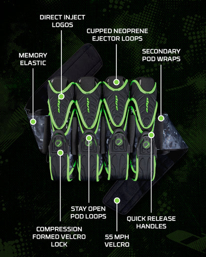 DYE Assault Pack Pro Harness - Dyecam Lime 4+5