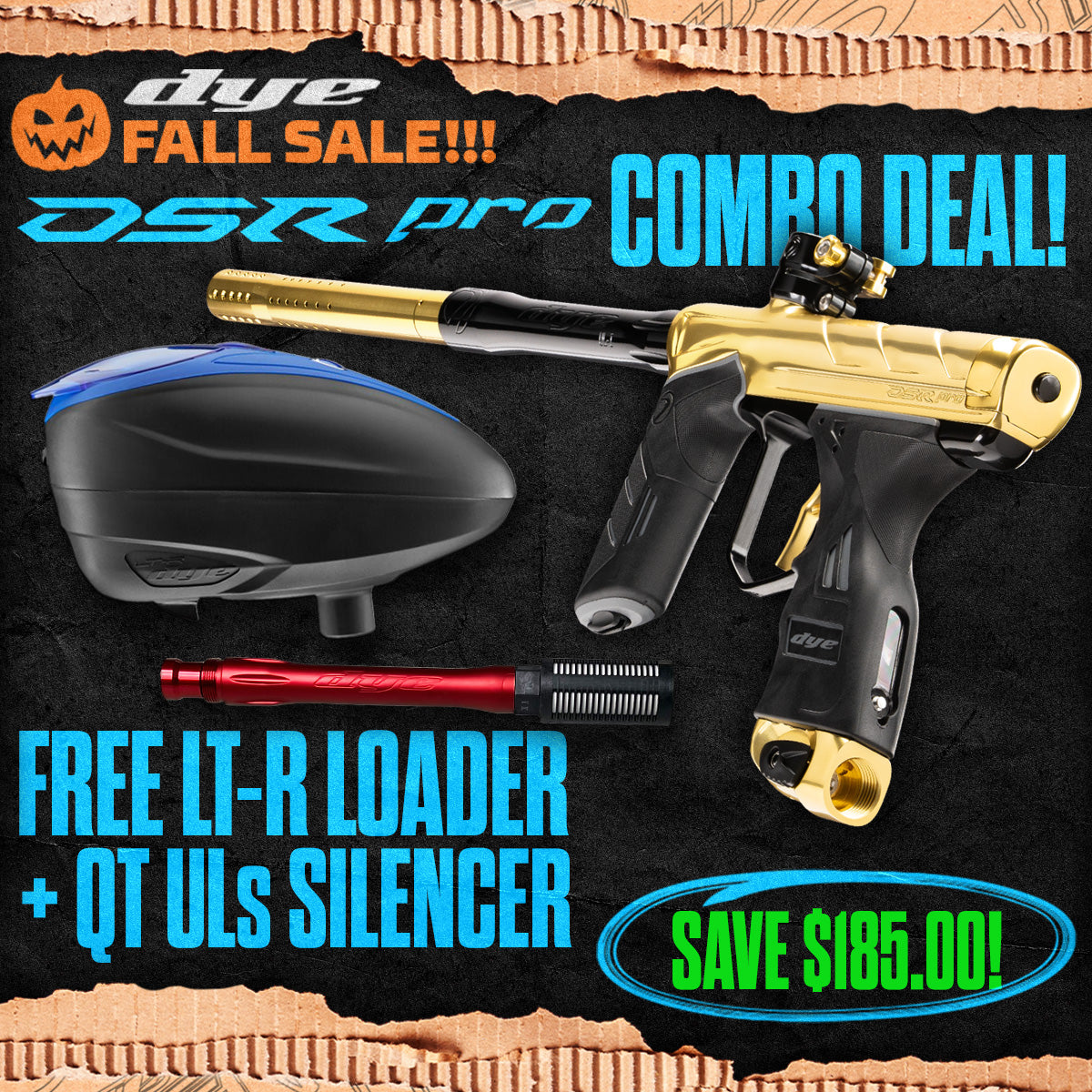 DYE DSR Pro Marker + LT-R Loader + UL-S QT Barrel w/ Tech Silencer