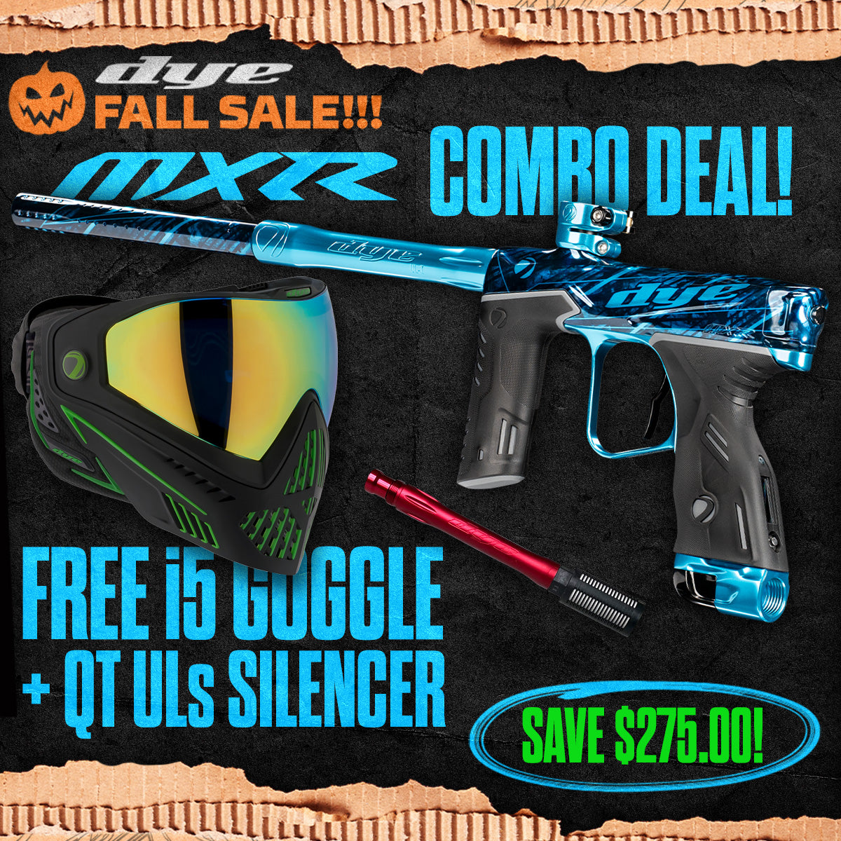 DYE MXR Marker + i5 Goggle + UL-S QT Barrel