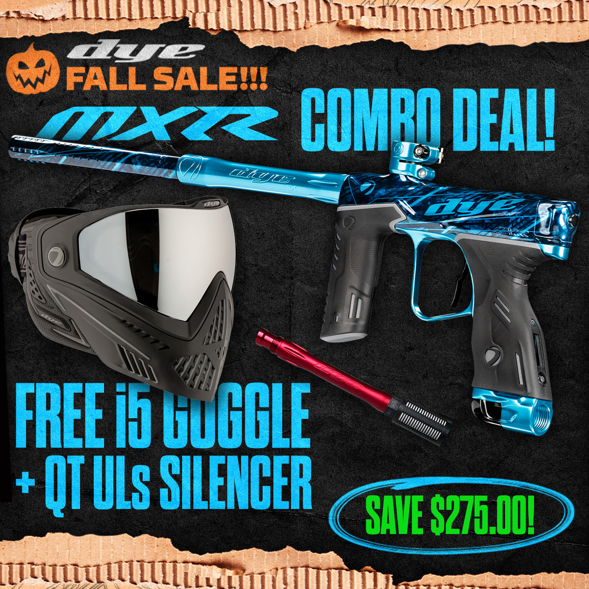 DYE MXR Marker + i5 Goggle + UL-S QT Barrel