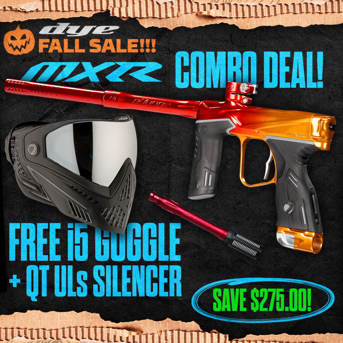 DYE MXR Marker + i5 Goggle + UL-S QT Barrel