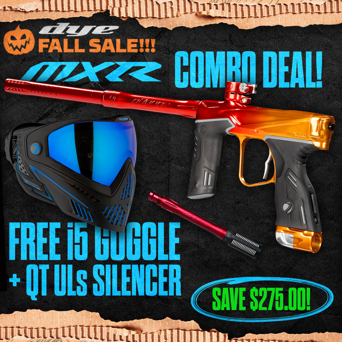 DYE MXR Marker + i5 Goggle + UL-S QT Barrel