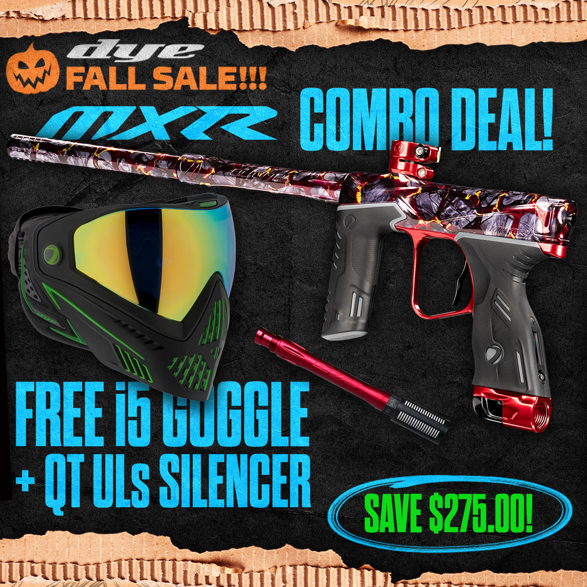 DYE MXR Marker + i5 Goggle + UL-S QT Barrel