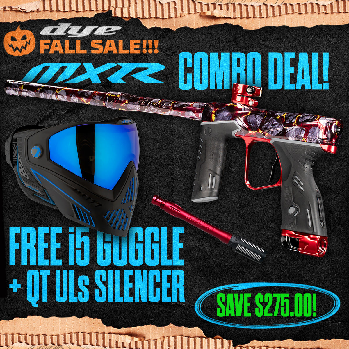 DYE MXR Marker + i5 Goggle + UL-S QT Barrel