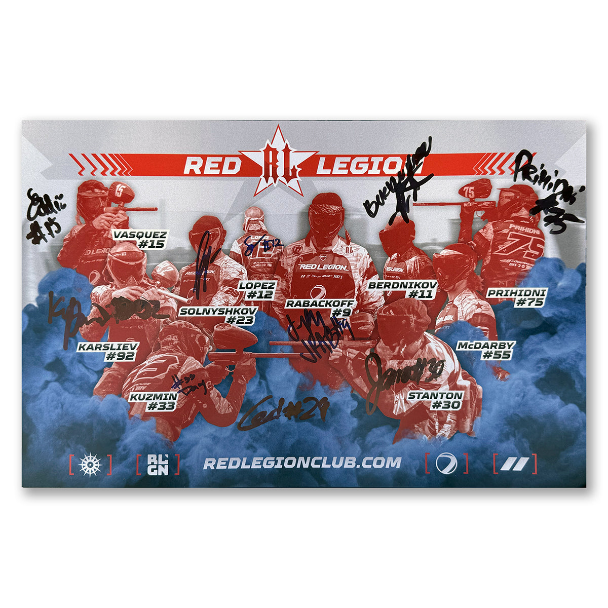 Red Legion Poster with Team Aftographs – RLGN Paintball